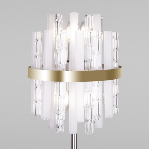 Напольный светильник со стеклянным плафоном 01111/4 латунь