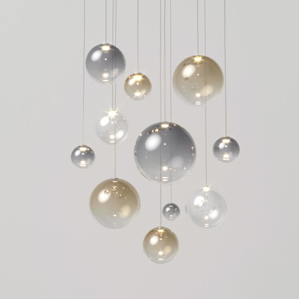 Подвесной светодиодный светильник со стеклянным плафоном 50234/1 LED дымчатый