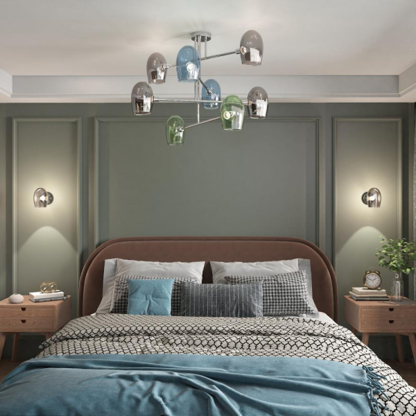 Настенный светильник со стеклянным плафоном 70141/1 хром