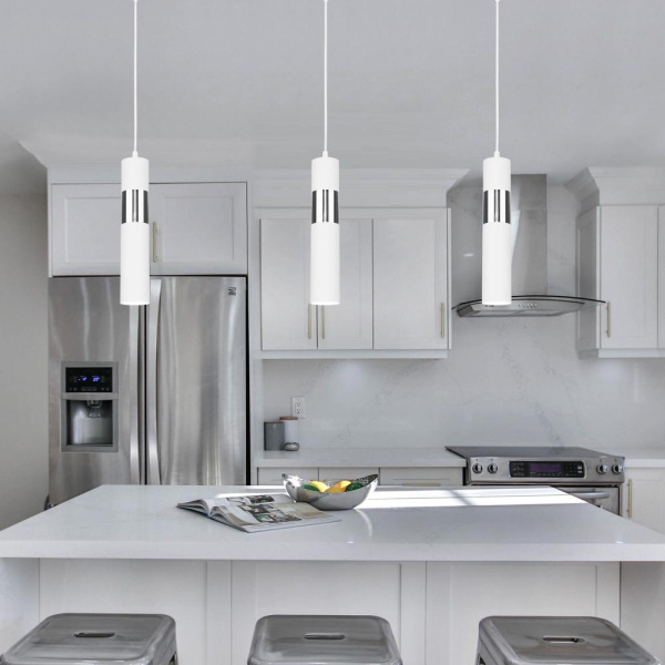 Подвесной светильник в стиле лофт 50097/1 белый/хром