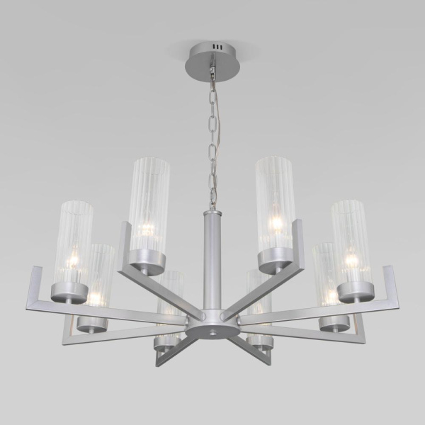 Подвесная люстра со стеклянными плафонами 60133/8 серебро