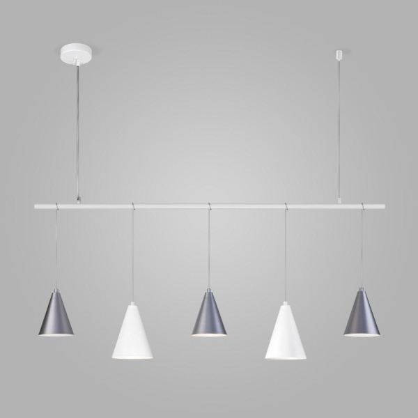 Подвесной светильник в стиле лофт 50088/5 белый/серебро