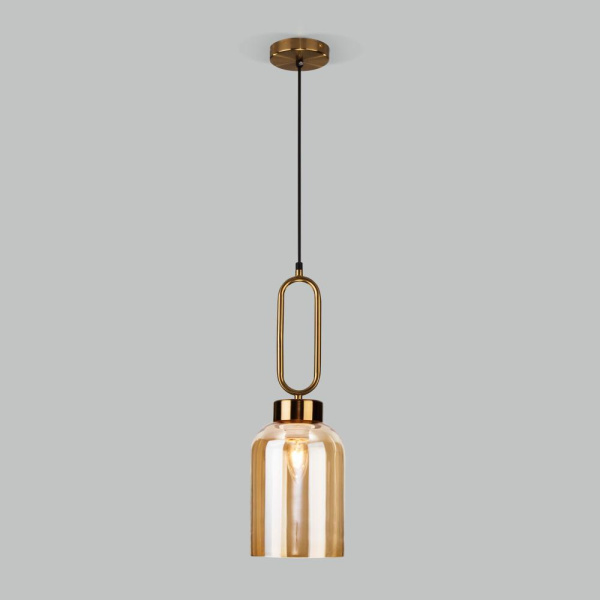 Подвесной светильник со стеклянным плафоном 50229/1 янтарный