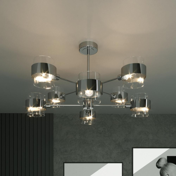 Потолочный светильник в стиле лофт 70127/8 хром