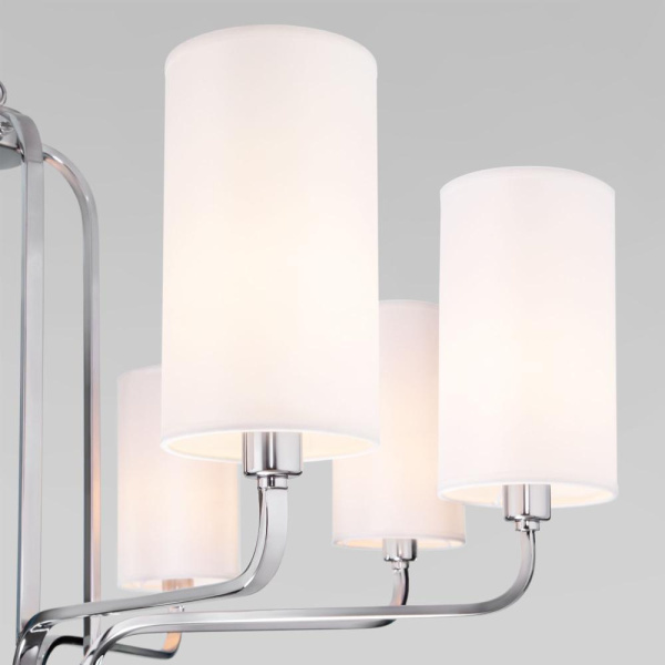 Подвесная люстра с тканевыми абажурами 60128/8 хром