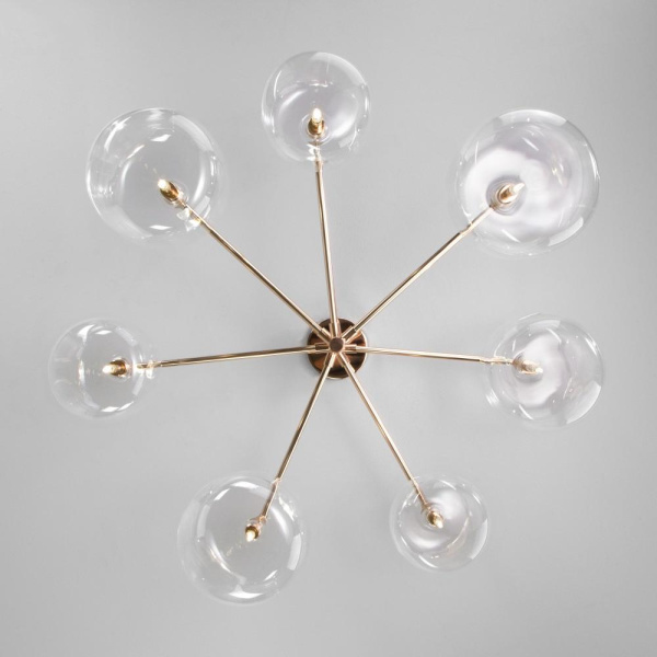 Потолочная люстра со стеклянными плафонами 70128/7 золото