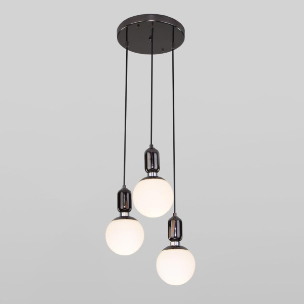 Подвесной светильник со стеклянными плафонами 50151/3 черный жемчуг