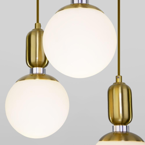 Подвесной светильник со стеклянными плафонами 50151/3 латунь