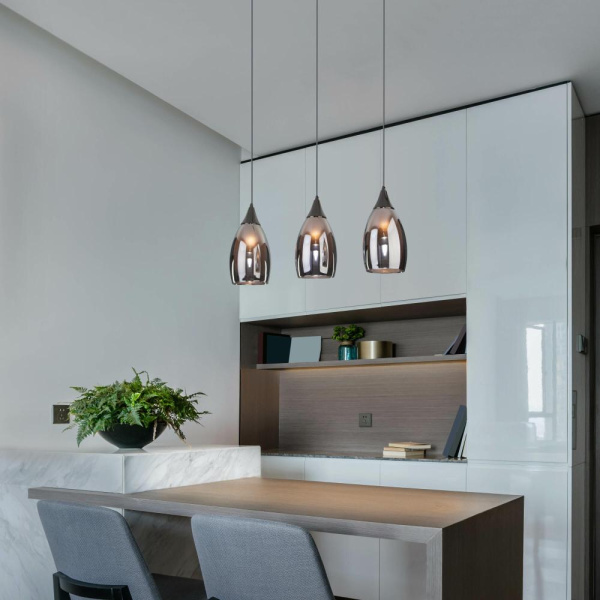 Подвесной светильник со стеклянными плафонами 50285/3 черный жемчуг