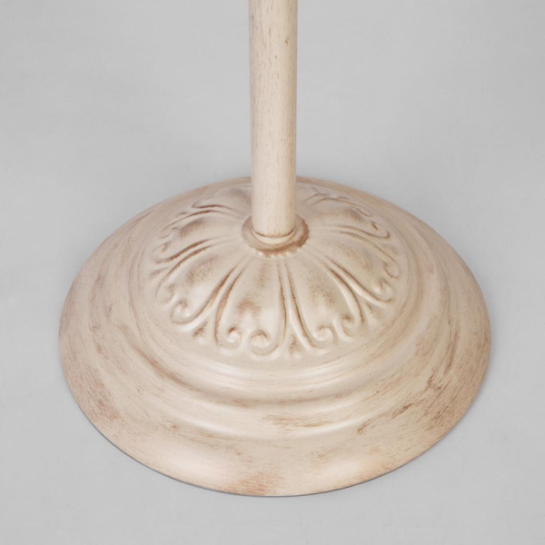 Напольный светильник с тканевым абажуром 01088/1 белый с золотом