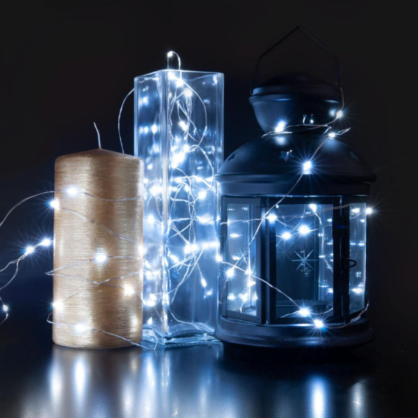 Гирлянда занавес "Роса" белый 2*3м IP20 200-004 белый