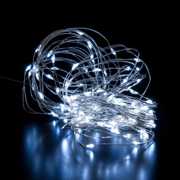 Гирлянда нить "Роса" белый 10м IP20 400-008 белый