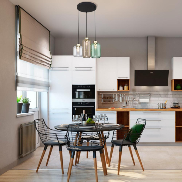 Подвесной светильник со стеклянными плафонами 3325 Marco Green