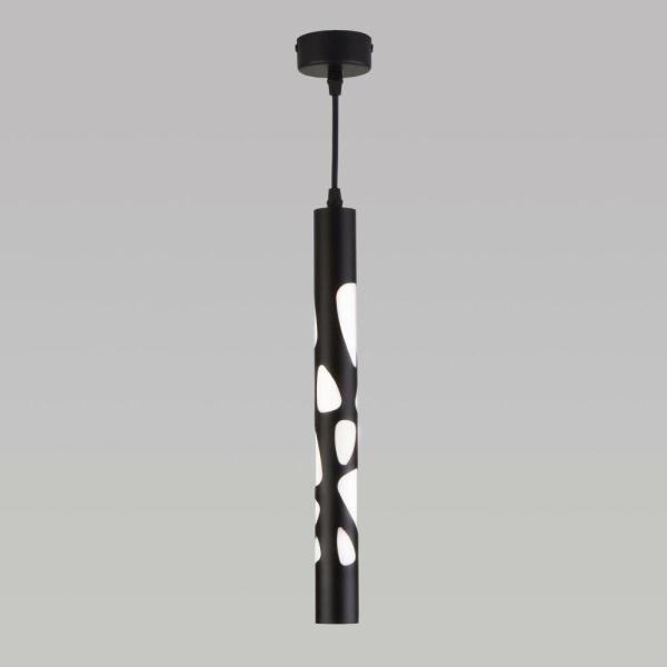 Подвесной светодиодный светильник в стиле минимализм DLR037 12W 4200K черный матовый