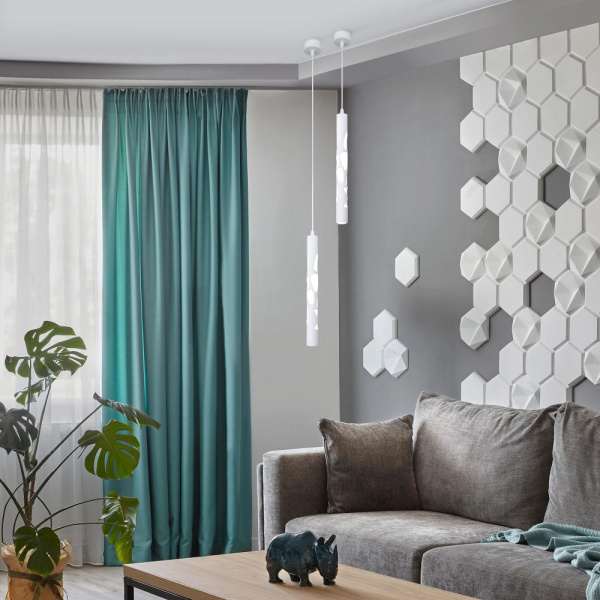 Подвесной светодиодный светильник в стиле минимализм DLR037 12W 4200K белый матовый