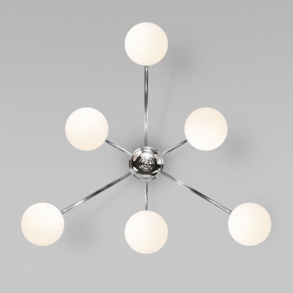 Потолочная люстра со стеклянными плафонами 30177/6 хром