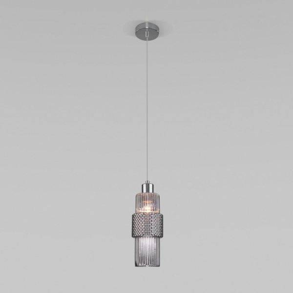 Подвесной светильник со стеклянным плафоном 50209/1 хром