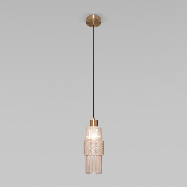 Подвесной светильник со стеклянным плафоном 50209/1 бронза