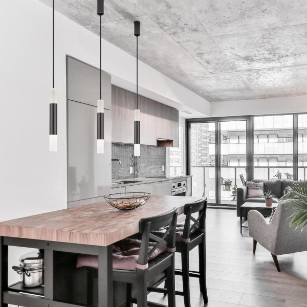 Подвесной светодиодный светильник в стиле лофт 50210/1 LED черный жемчуг