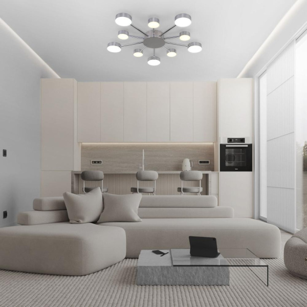 Потолочный светодиодный светильник с регулировкой цветовой температуры 90242/10 хром