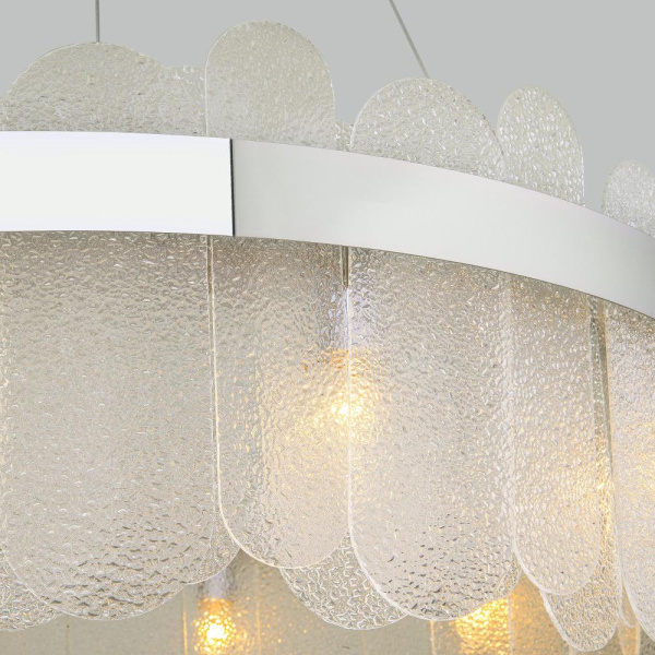 Подвесная люстра с фактурным стеклом 333/10 хром