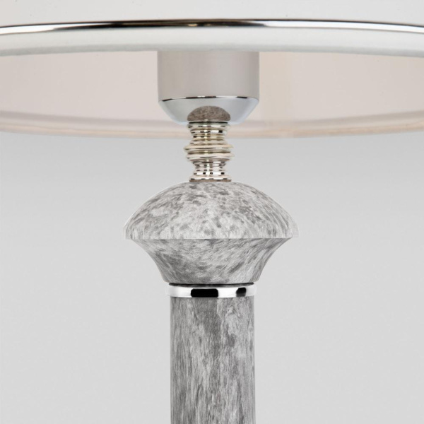 Настольный светильник с тканевым абажуром 60019/1 мрамор