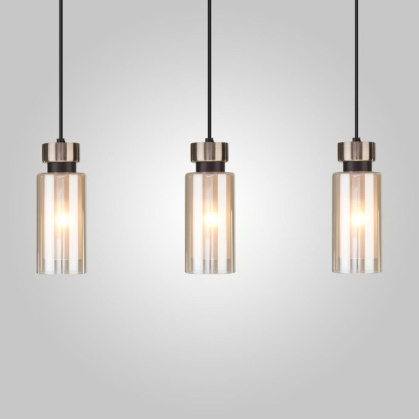 Подвесной светильник со стеклянными плафонами 50115/3 черный