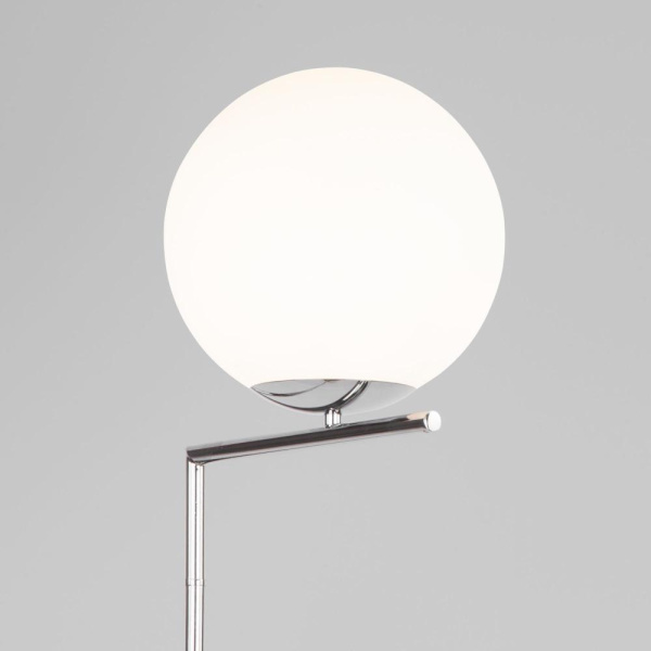 Напольный светильник со стеклянным плафоном 01083/1 хром