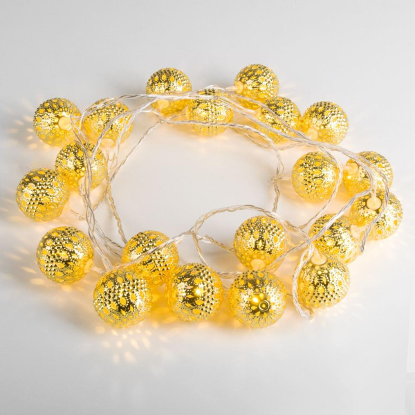 Гирлянда нить с мерцанием 2,8 м IP20 400-003 золото / теплый белый