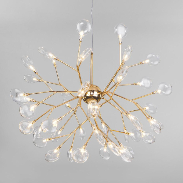 Подвесная люстра со стеклянными плафонами 565 золото