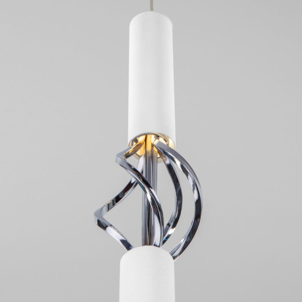 Подвесной светодиодный светильник в стиле лофт 50191/1 LED белый / хром