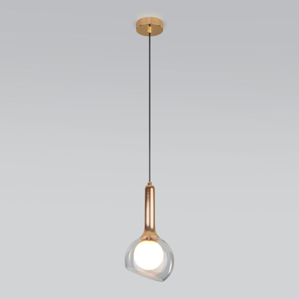 Подвесной светильник со стеклянным плафоном 50188/1 золото