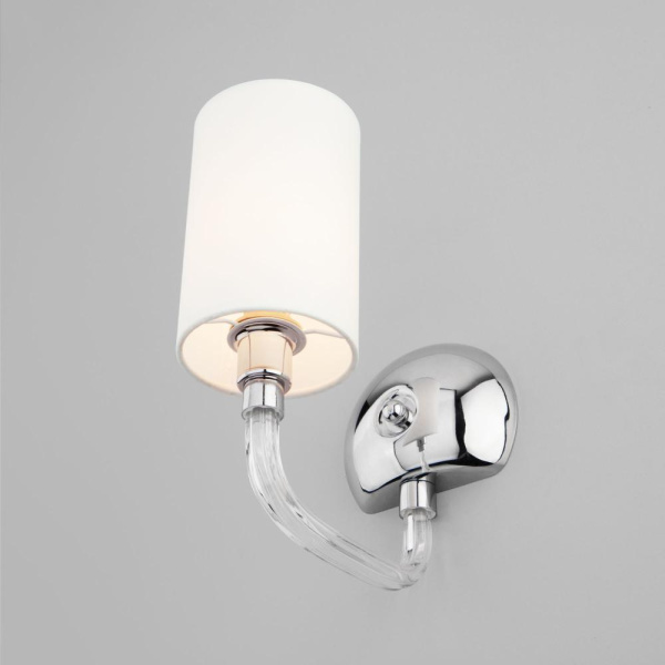 Настенный светильник с тканевым абажуром 60112/1 хром