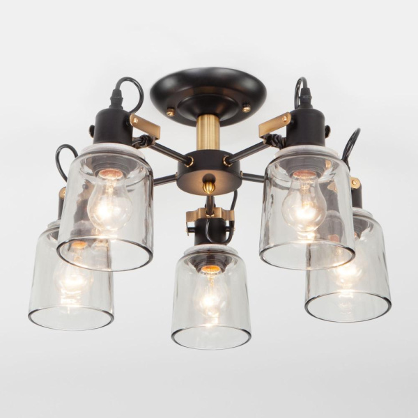 Потолочная люстра в стиле лофт 70111/5 черный