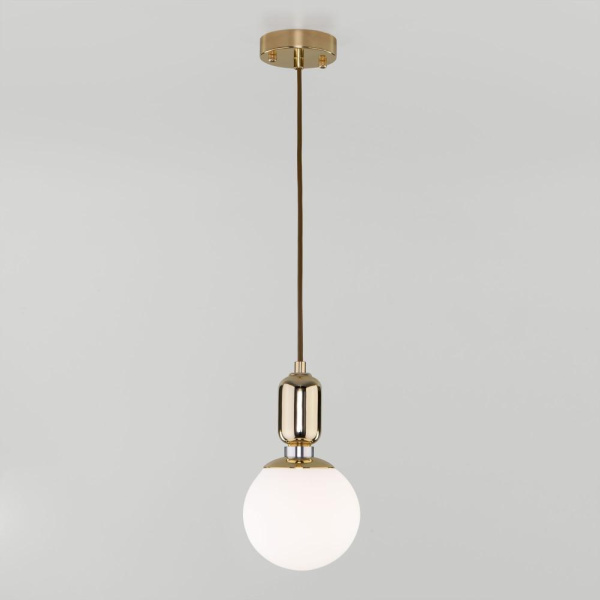 Подвесной светильник со стеклянным плафоном 50151/1 золото