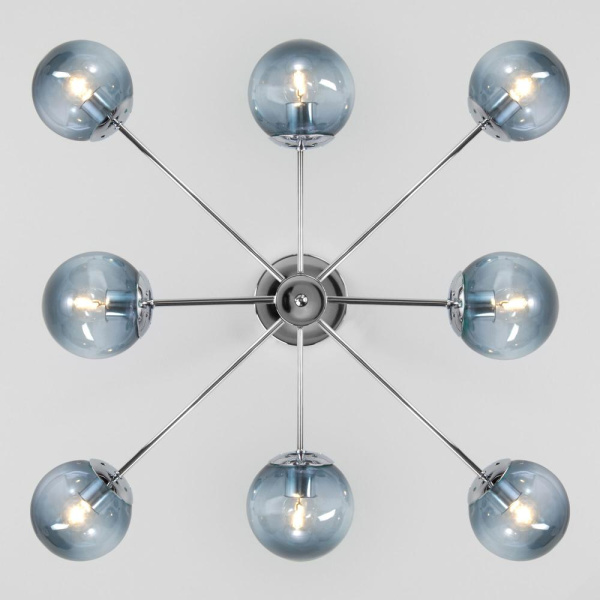 Потолочная люстра со стеклянными плафонами 30166/8 хром