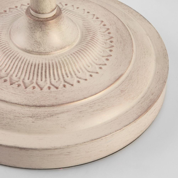 Напольный светильник с тканевым абажуром 01081/1 белый с золотом