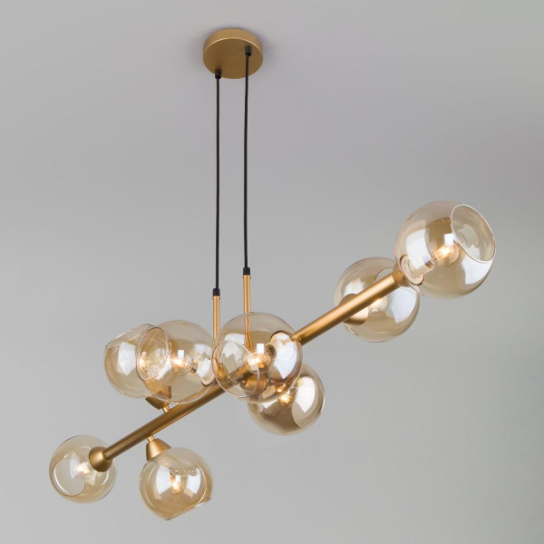 Подвесной светильник со стеклянными плафонами 70113/8 янтарный