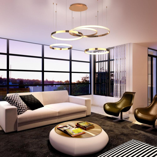 Подвесной светодиодный светильник с регулировкой цветовой температуры и яркости 90175/5 медный