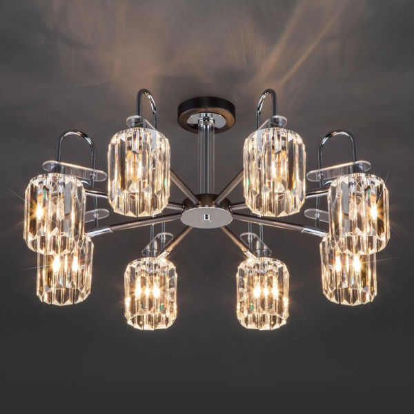 Потолочная люстра с хрусталем 70090/8 графит