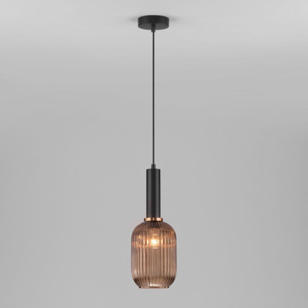 Подвесной светильник со стеклянным плафоном 50181/1 янтарный