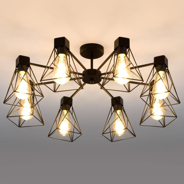 Потолочная люстра в стиле лофт 70107/8 черный