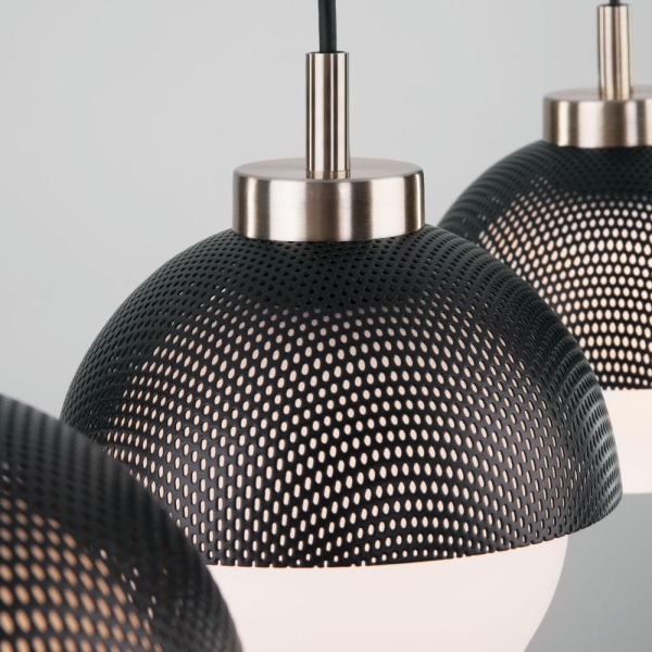 Подвесной светильник в стиле лофт 50106/3 античная бронза / черный