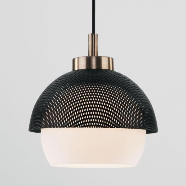 Подвесной светильник в стиле лофт 50106/1 античная бронза / черный