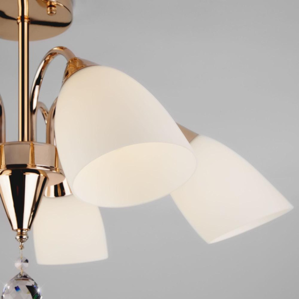 Потолочная люстра со стеклянными плафонами 30149/5 золото