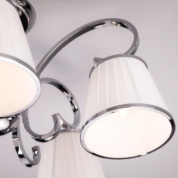 Потолочная люстра с тканевыми абажурами 60088/5 хром