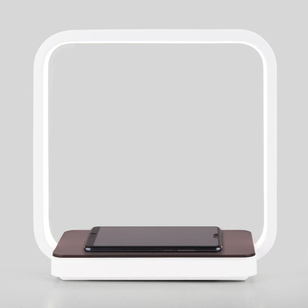 Настольный светодиодный светильник с беспроводной зарядкой и регулировкой яркости 80502/1 коричневый