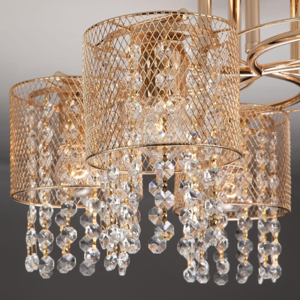 Потолочная люстра с хрусталем 30137/5 золото