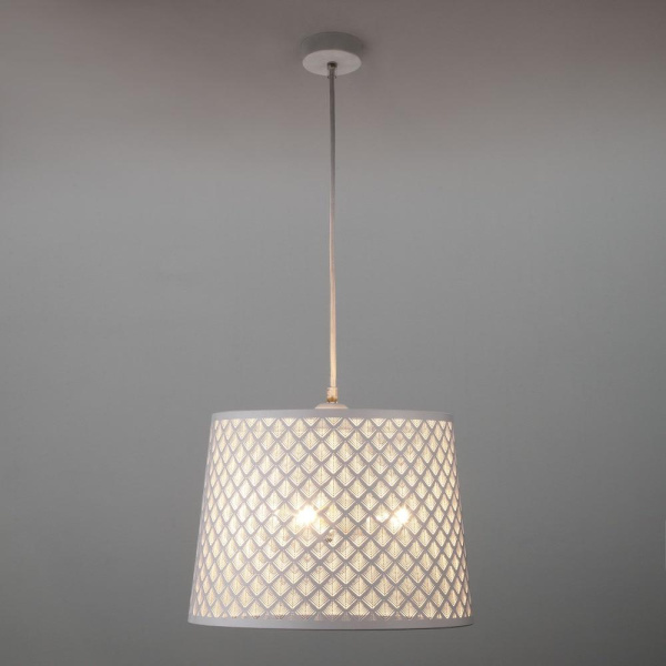 Подвесной светильник с тканевым абажуром 70076/3 белый