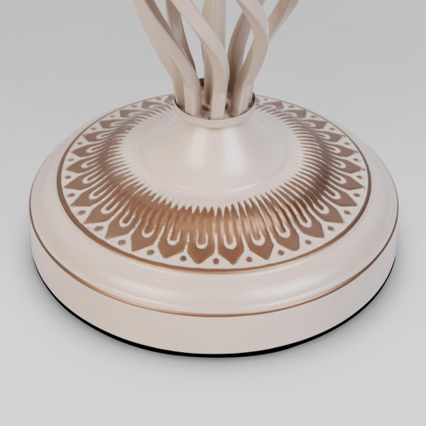 Настольный светильник с тканевым абажуром 10054/1 белый с золотом